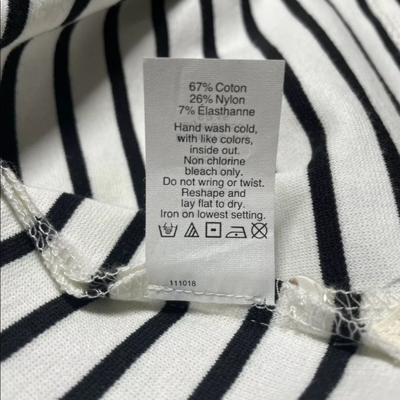 NWT J Crew Factory Women’s Sz S Shell Top W/ Rhinestone At Neck Blue White B8283 - Picture 5 of 11